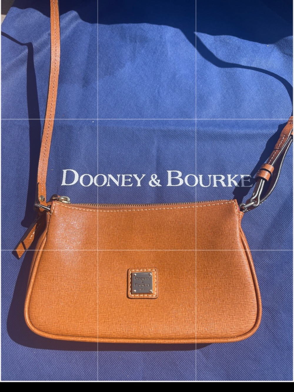 Dooney & Bourke Cognac Leather Crossbody Bag